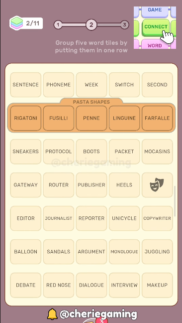 Wordle Connections-Connect Word Daily Challenge October 6 2025 - First group revealed showing theme